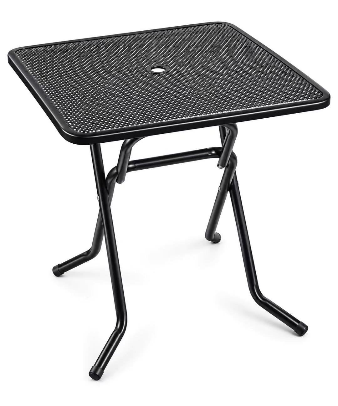 Mesa cuadrada microperforada rebatible 0107